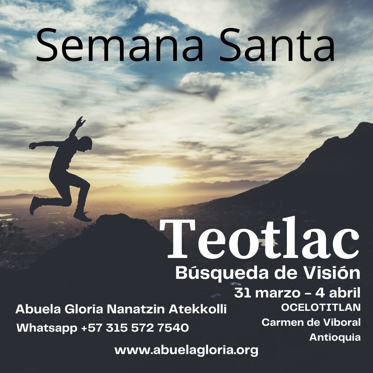 TEOTLAC busqueda de visión Semana Santa 31 marzo al 4 abril 2021